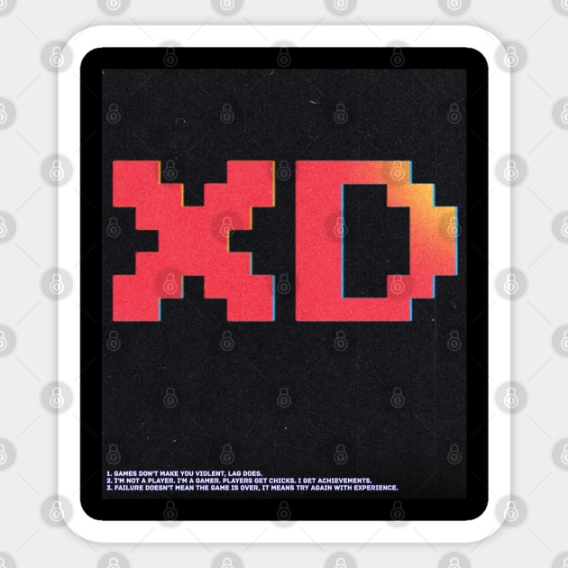 XD retro funny Gamer's laugh Sticker by Barotel34